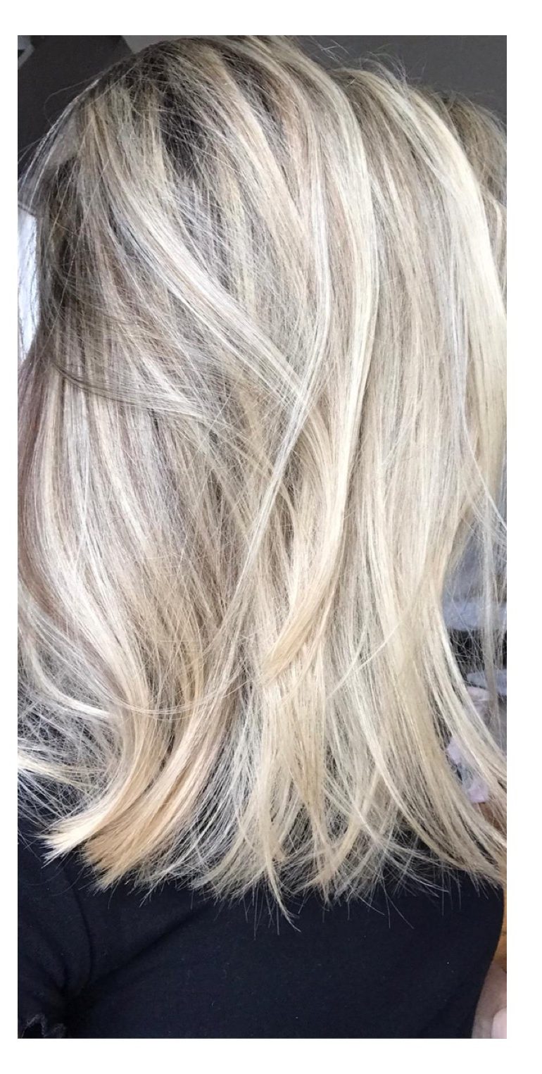 Platinum blonde after colouring