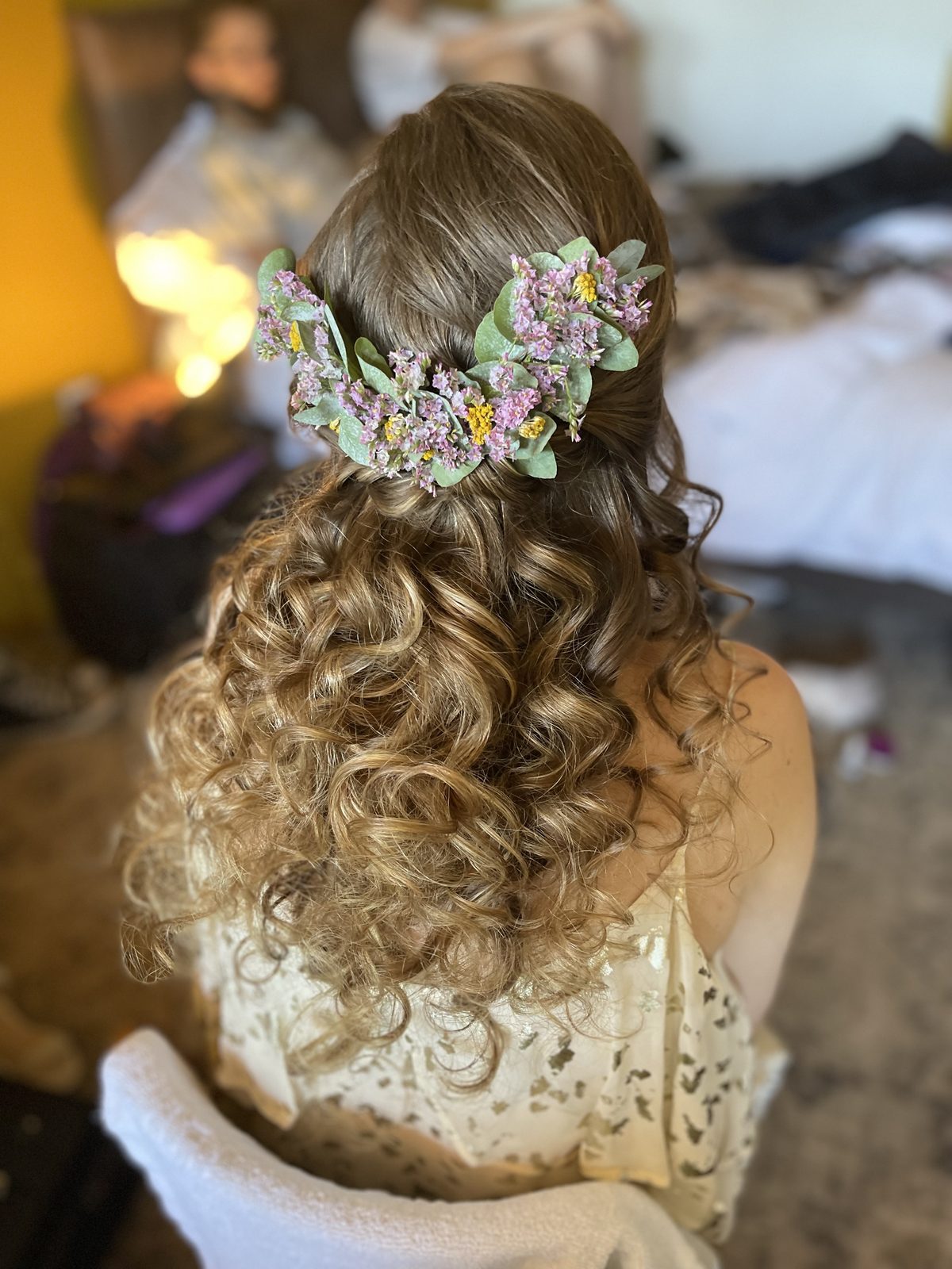 At-home bridal styling