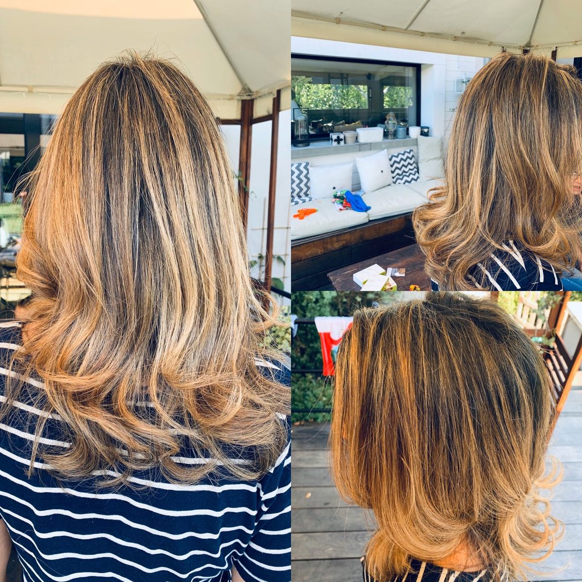 Balayage and styling for long hair